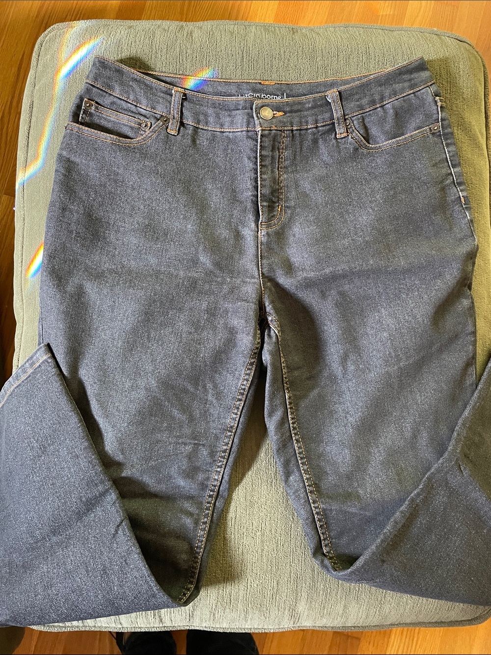 Liz Claiborne Women's Dark Indigo Straight-Leg Jeans